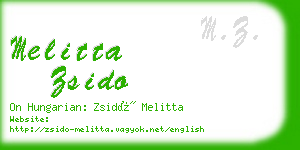 melitta zsido business card
